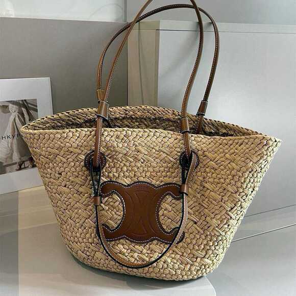 .Celine® Accessories - Celine straw bag Raffia hand-woven bag